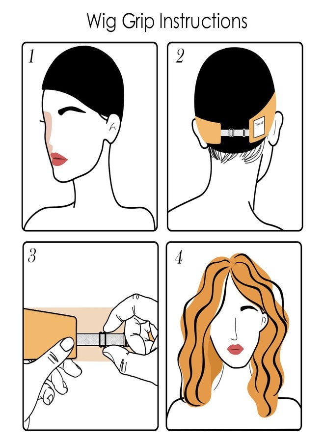 Yuest Grip Band - Lace Front Headband for Secure, Non-Slip Grip and Keeping Wigs in Place - Velvet No-Slip Gripper Accessory for Women, Beige, 2 Pack - Image 5